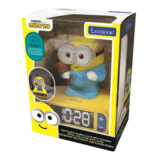 Despicable Me Minions Childrens Clock with Night Light
