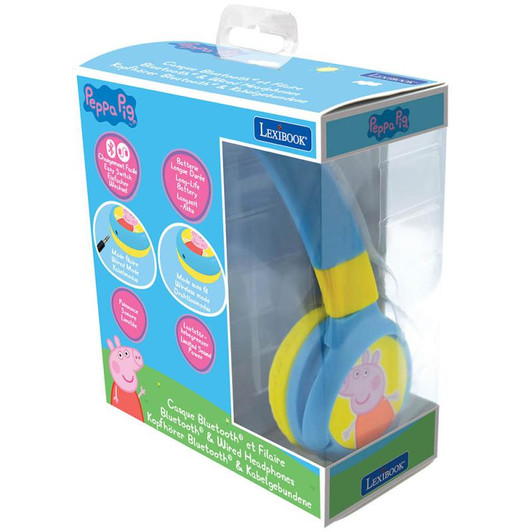 Lexibook Peppa Pig Bluetooth & Wired Foldable Headphones