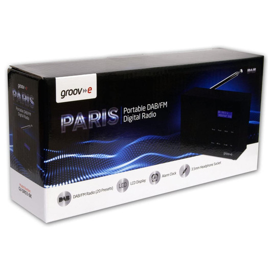 Groov-e Paris Portable DAB/FM Digital Radio - Black