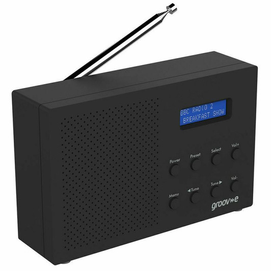 Groov-e Paris Portable DAB/FM Digital Radio - Black