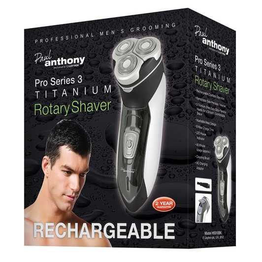 Lloytron H5010BK Paul Anthony ''Pro Series 3'' Titanium Rotary Shaver