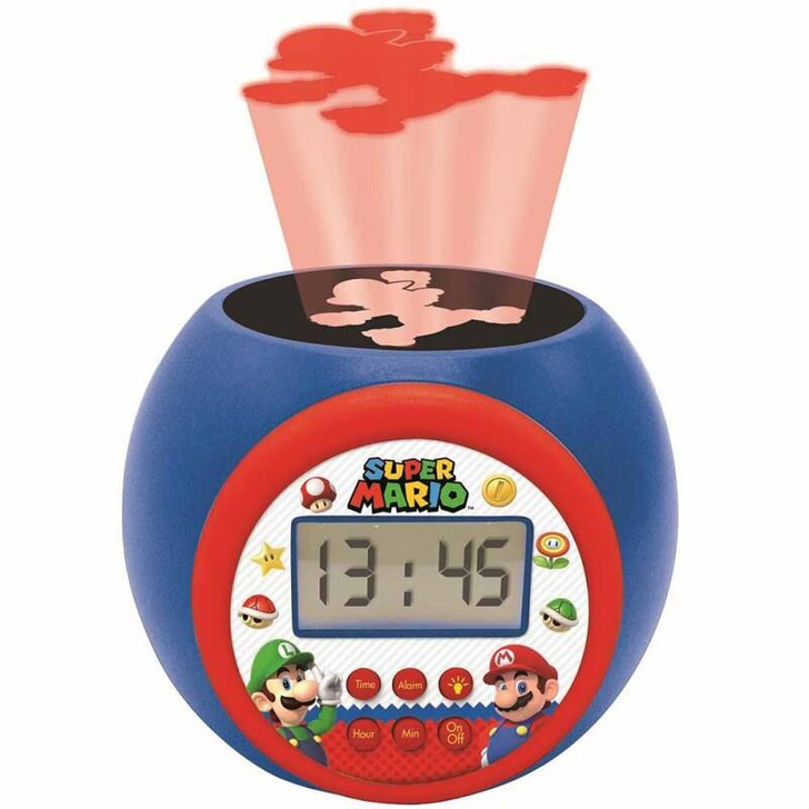 Super Mario Childrens Projector Clock with Timer