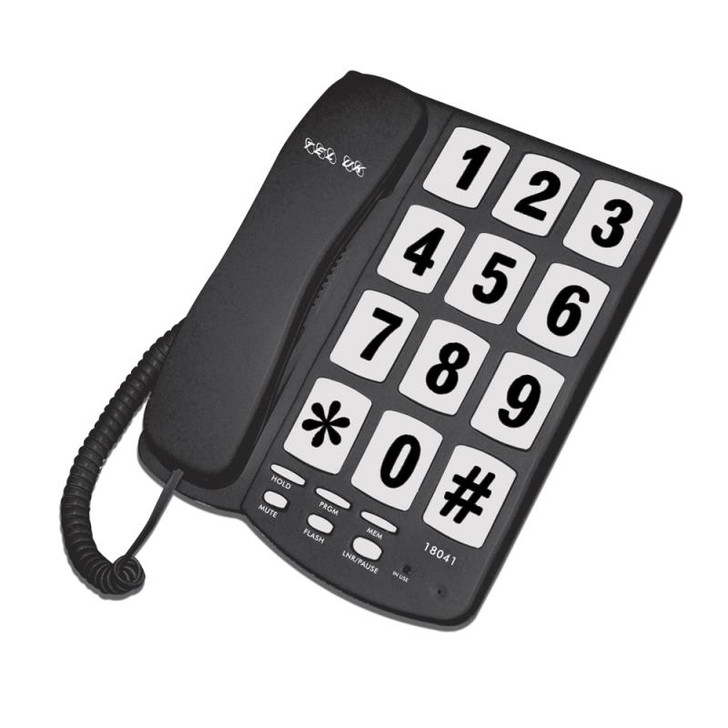 Big Button Telephone New Yorker - Black