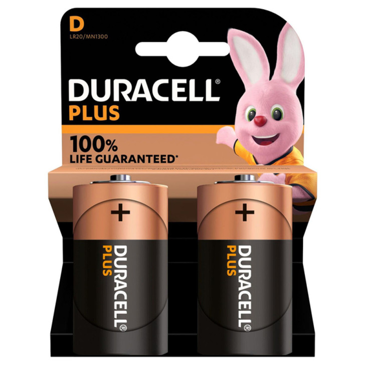 Duracell MN1300PLUS-B2 Duracell Plus Alkaline Battery D Size