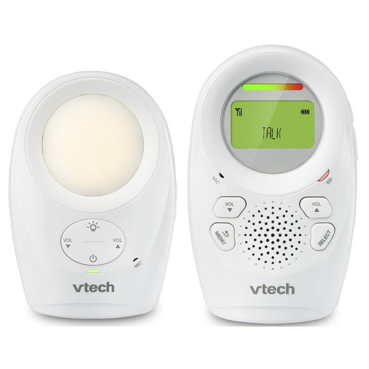 Audio Baby Monitor with Room Temp, Night Light & Lullabies