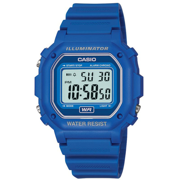 Casio Mens Classic Digital Watch with Blue Resin Strap