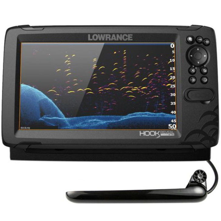 Lowrance Hook Reveal 9 - 9" CHIRP Fishfinder/ Chartplotter with TripleShot Transducer- IPX7