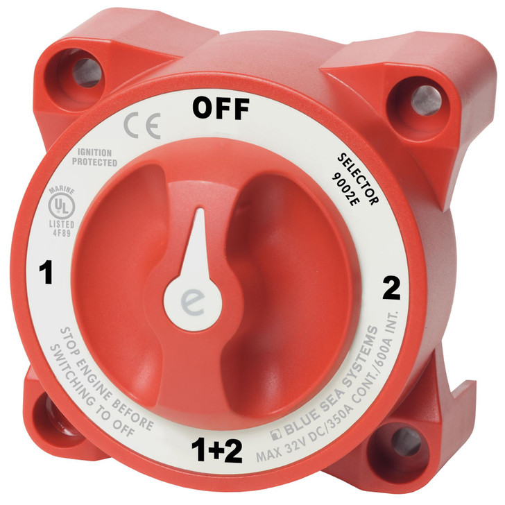 Blue Sea 9002E E-Series 4-Way Selector Battery Switch