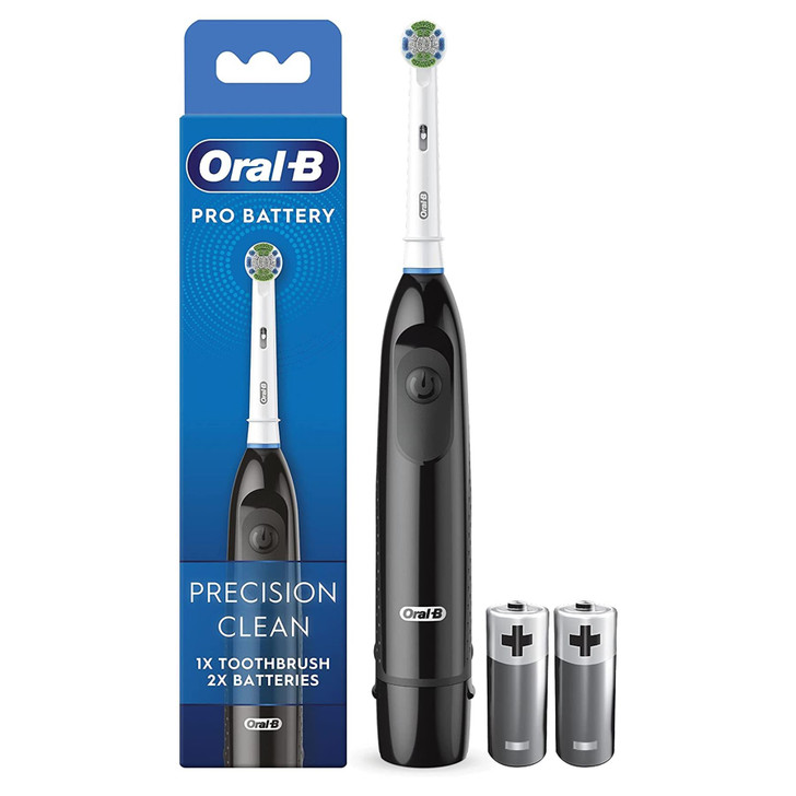 Oral B Pro Battery Power Toothbrush│Precision Clean Teeth│2 x AA│Black
