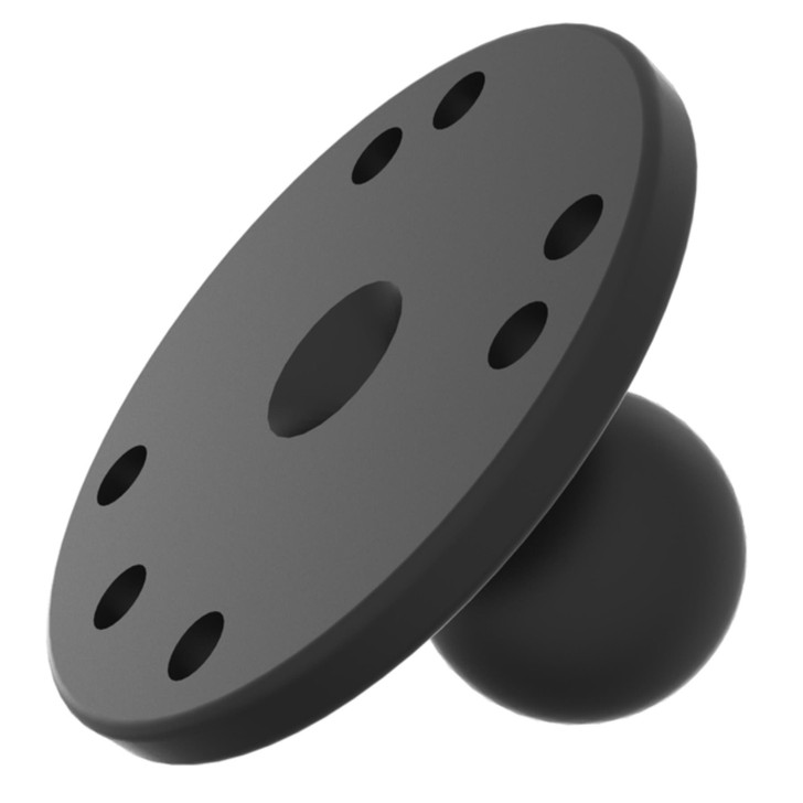 Ram Mount 2.5" Round Base Plate with AMPs Hole Pattern - Black
