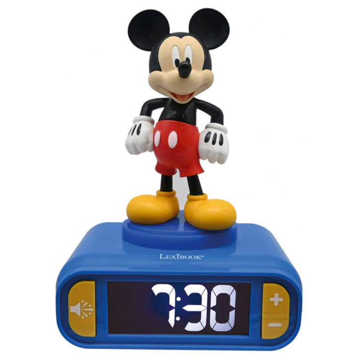 Lexibook RL800MCH 3D Mickey Mouse Childrens Clock with Night Light