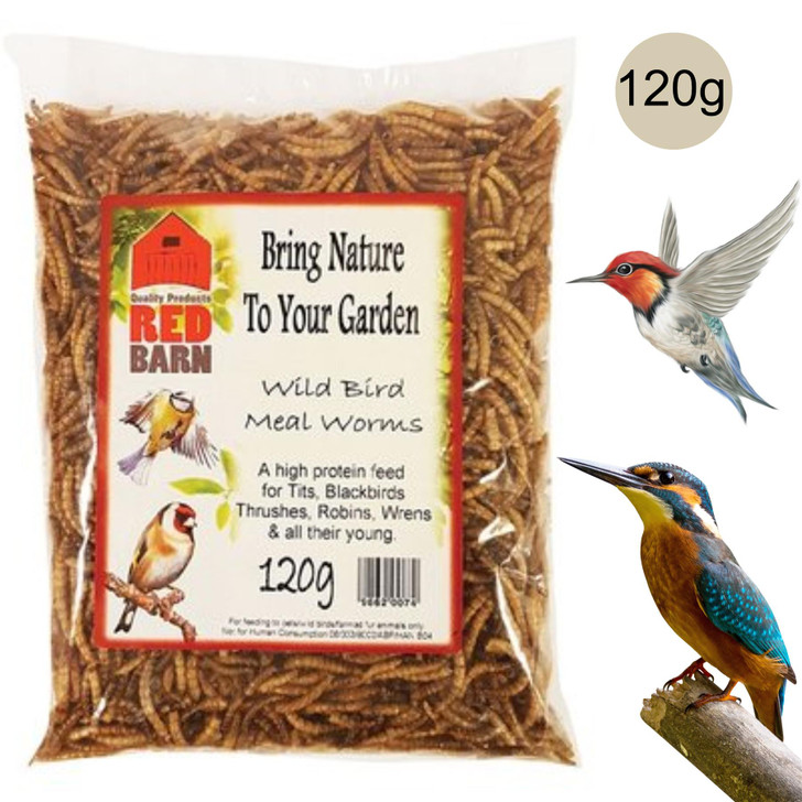 Red Barn Premium Garden Wild Bird Mealworms Feed│120g