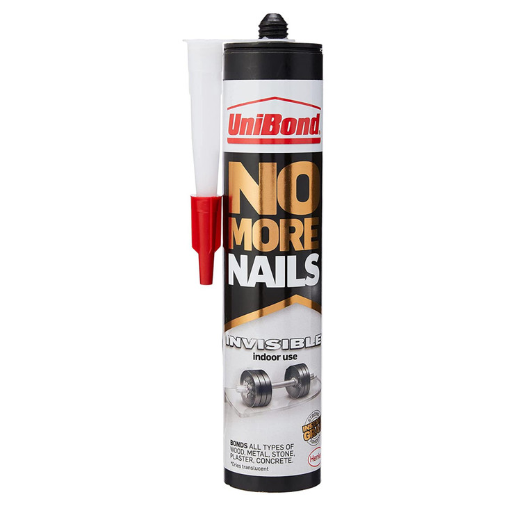 UniBond No More Nails Indoor Invisible Adhesive Cartridge Strong Glue 285g