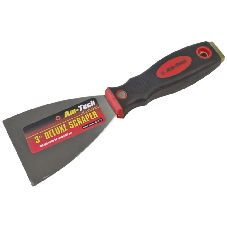 Amtech 3" Scraper - Soft Grip Handle