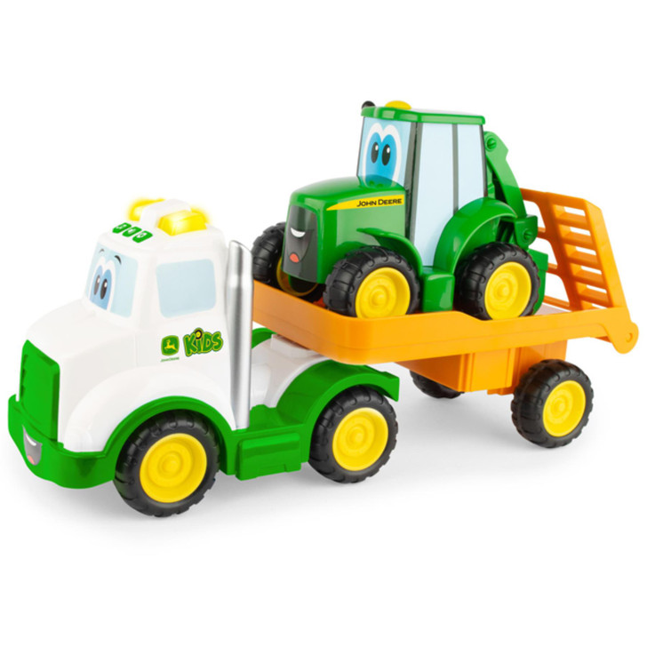 Tomy John Deere Farmin Friends Hauling Tractor Toy Set with Ramp For 18m+ Kids