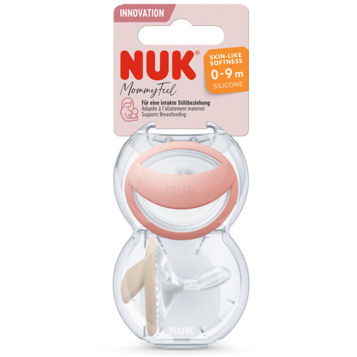 NUK Mommy Feel Baby 0-9m Silicone BPA-Free Soother Pack of 2 - Blush