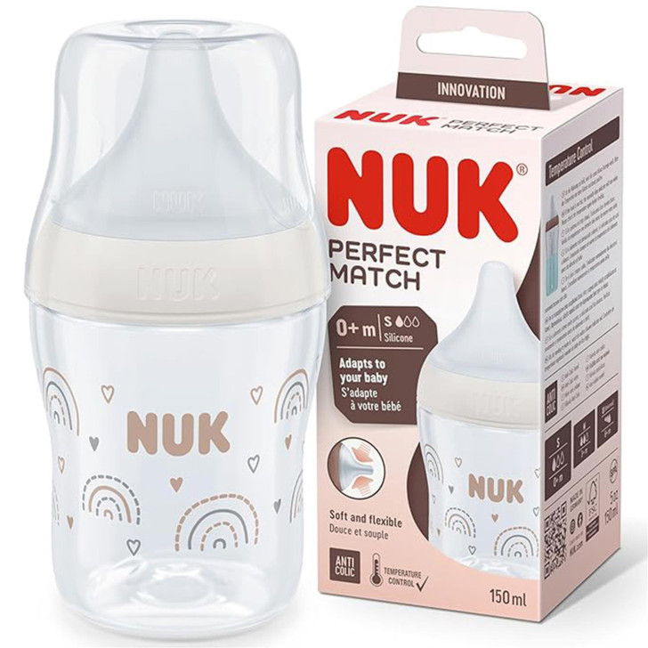 NUK Perfect Match Temperature Control Baby Bottle 150ml