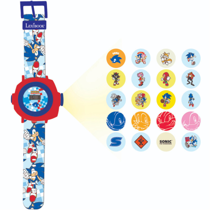 Lexibook DMW050SN Sonic Hedgehog Children's Projection Watch with 20 Images