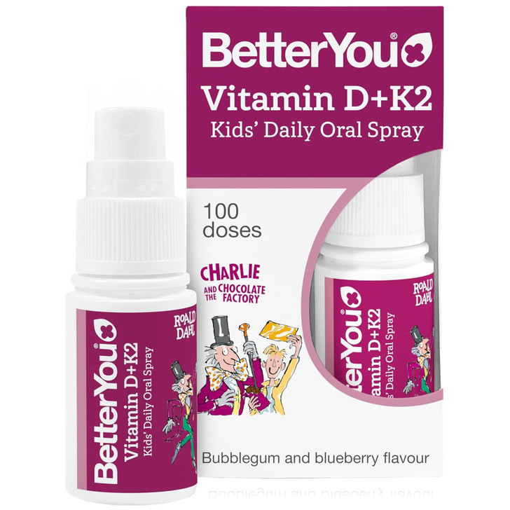 BetterYou Roald Dahl Kids Vitamin D & K2 Spray 15ml For Bones &Teeth Immune