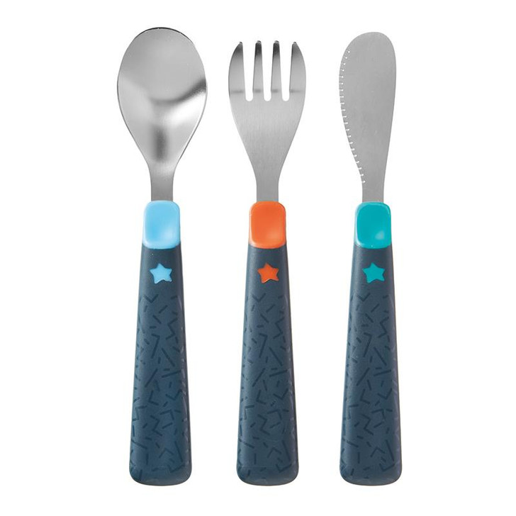 Tommee Tippee First Cutlery Fork,Knife & Spoon Self Feeding Utensils 12m+