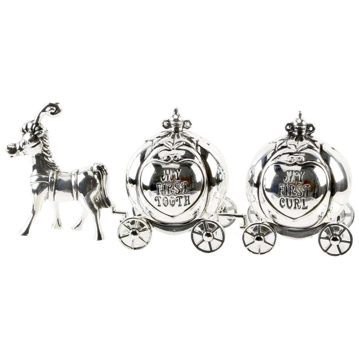 Silver Plated Cinderella Carriage Tooth & Curl Set