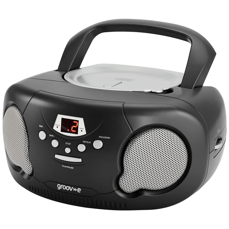 Groov-e Original Boombox Portable CD Player & Radio?with Chidrens Stories CD?Black