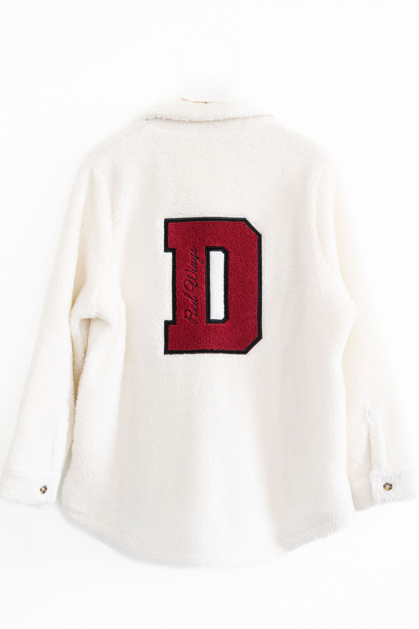Detroit Red Wings Line Change Ladies Sherpa Jacket - shophockeytown