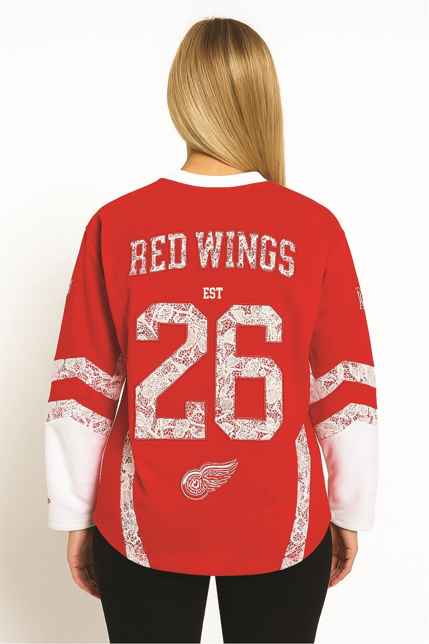 Detroit Red Wings Wild Collective Centennial Red Lace Jersey