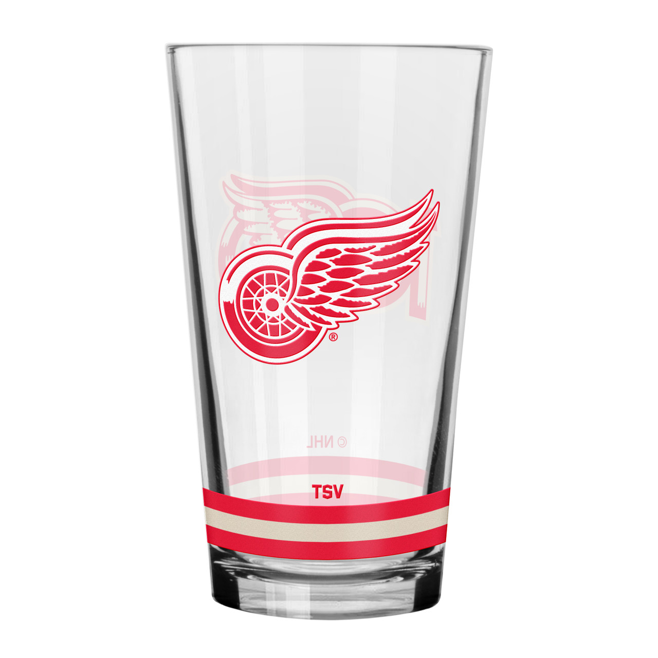 RED ASHAY LIONレッドアッシェイ ライオンFrosted Glass Detroit Red Wings Inglasco Centennial 16oz Pint Glass - shophockeytown
