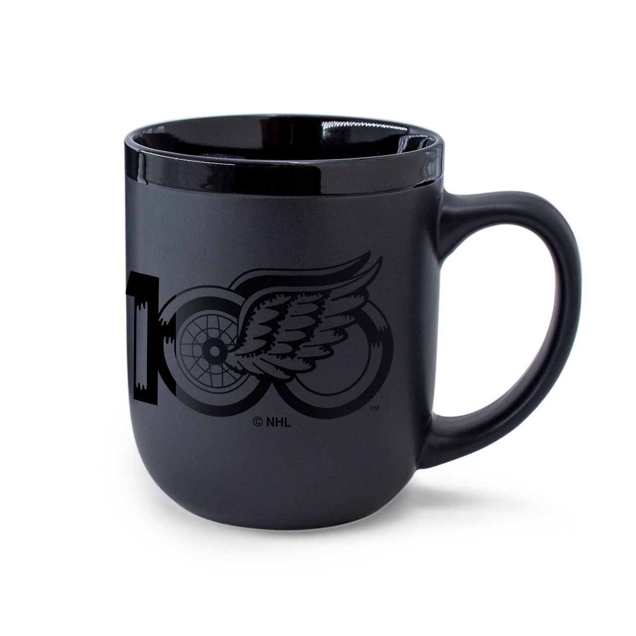 Detroit Red Wings Wincraft Centennial Blackout Mug - shophockeytown
