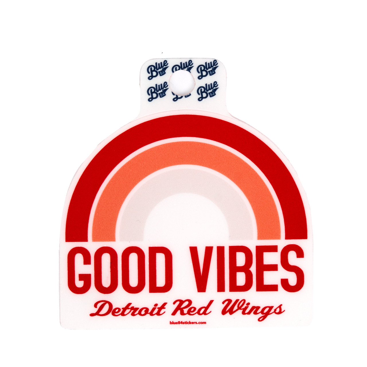 Detroit Red Wings Blue '84 Good Vibes Sticker - shophockeytown