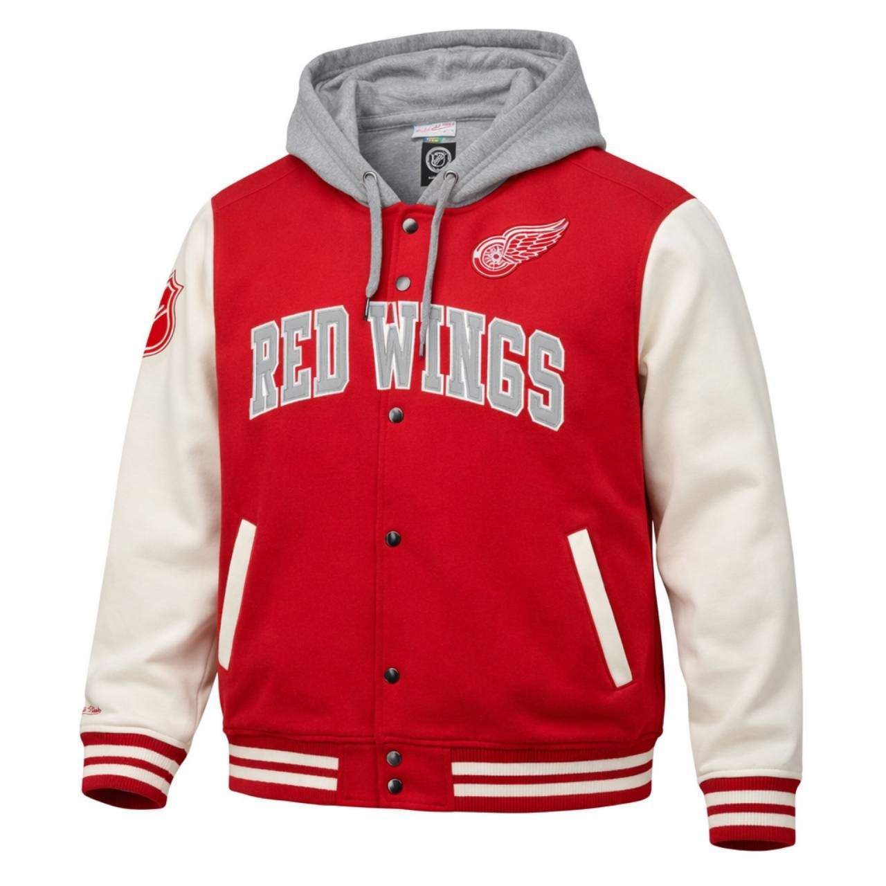Detroit Red Wings Mitchell & Ness Fleece Hooded Jacket
