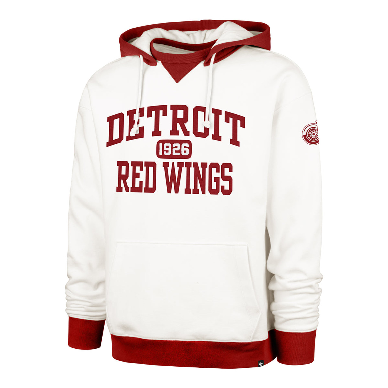 Detroit Red Wings '47 Brand Eras Skipper Hooded Sweatshirt