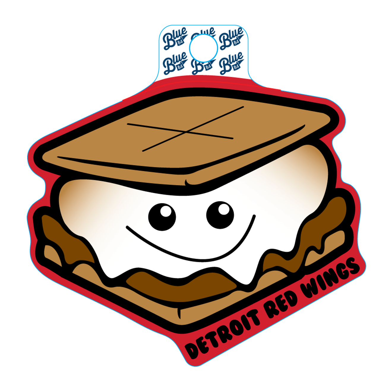 Detroit Red Wings Blue '84 S'mores Sticker