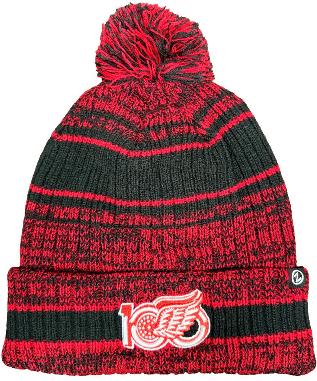 Detroit Red Wings Zephyr Centennial Venture Knit w/Pom