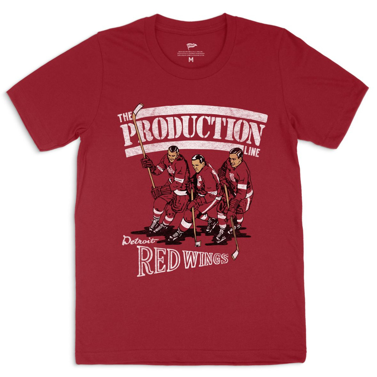 Detroit Red Wings Streaker Eras Production Line Short Sleeve T-Shirt