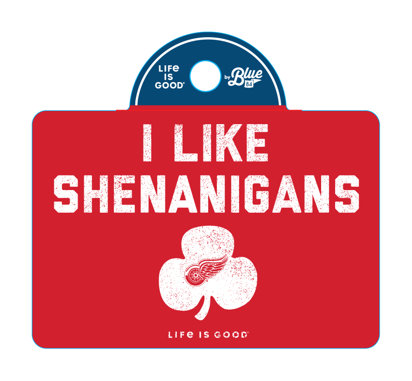 Detroit Red Wings Blue '84 I Like Shenigans Sticker