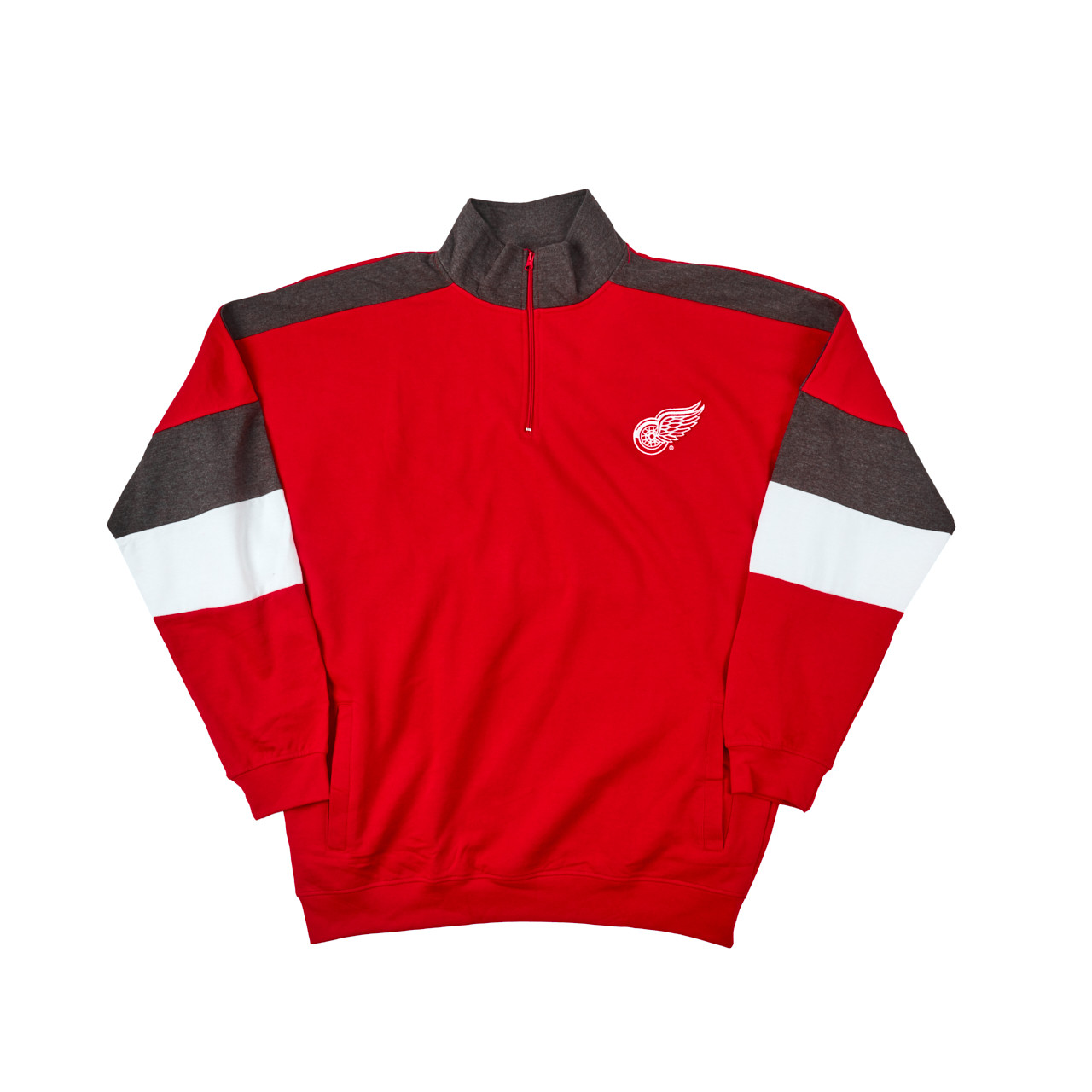 Detroit Red Wings Big & Tall Poly Jersey 1/4 Zip Jacket