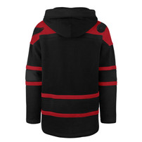 Detroit Red Wings '47 Brand Black/Red Lacer Hooded Sweatshirt