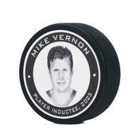Detroit Red Wings Mustang Vernon #29 HOF Puck