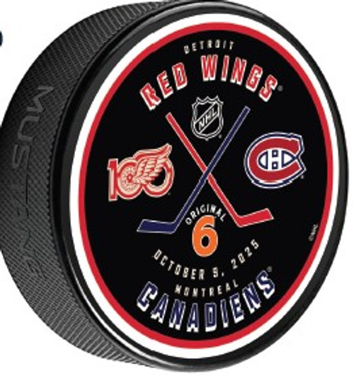 Detroit Red Wings Mustang OSIX 10.9.25 Matchup Puck