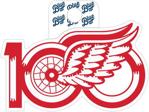 Detroit Red Wings Blue '84 Centennial Logo Sticker