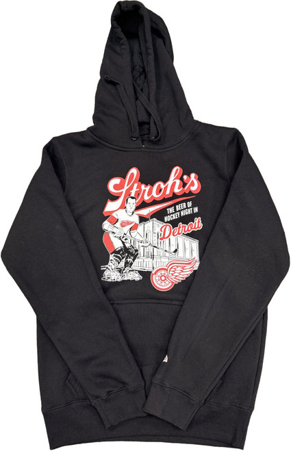 Detroit Red Wings Streaker Stroh's Hooded Sweatshirt