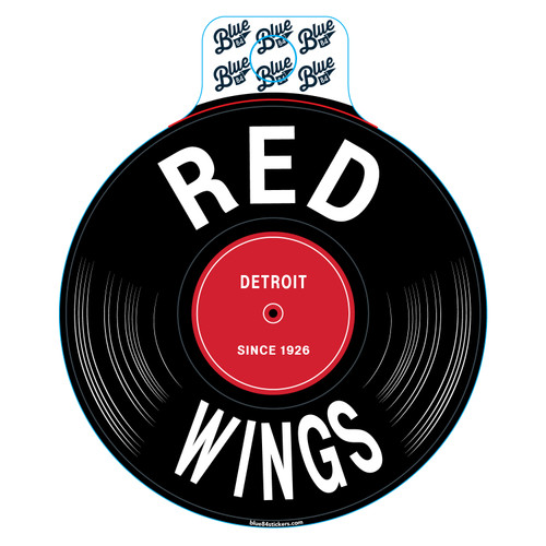 Detroit Red Wings Blue '84 Record Sticker
