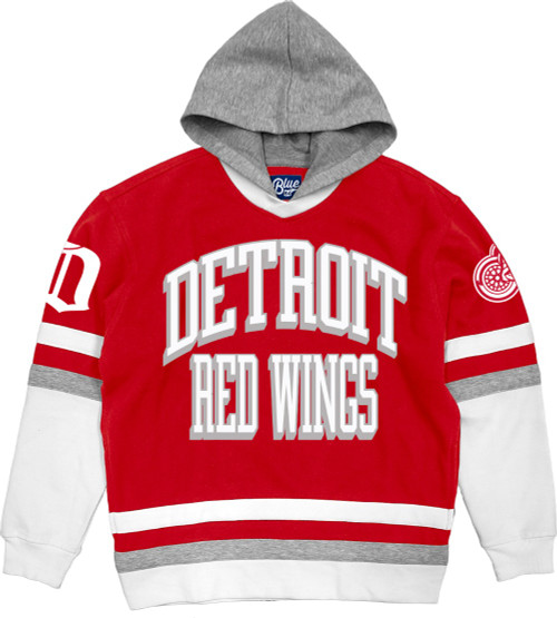 Detroit Red Wings Blue 84 Of New Parts Hooded Sweatshirt