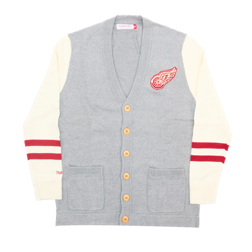 Detroit Red Wings Mitchell & Ness Cardigan Sweater