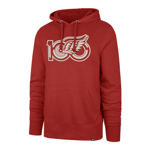 Detroit Red Wings '47 Brand Red Centennial Core Headline Hooded Sweatshirt