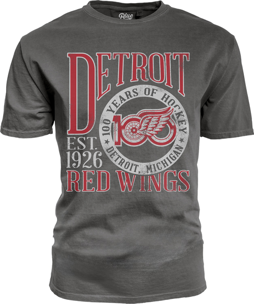 Detroit Red Wings Blue 84 Centennial First Dibs Short Sleeve T-Shirt