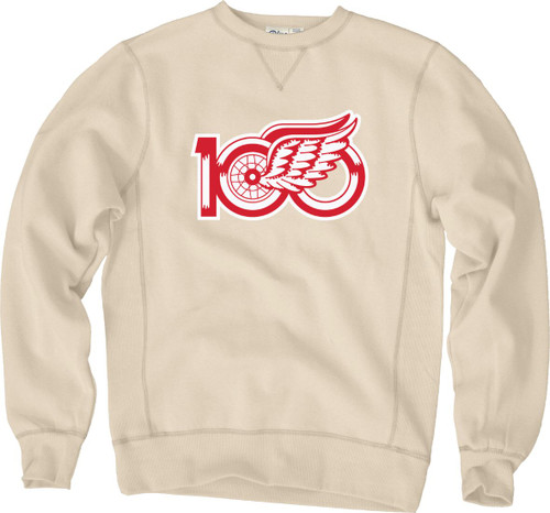 Detroit Red Wings Blue 84 Centennial Primary Logo Crewneck