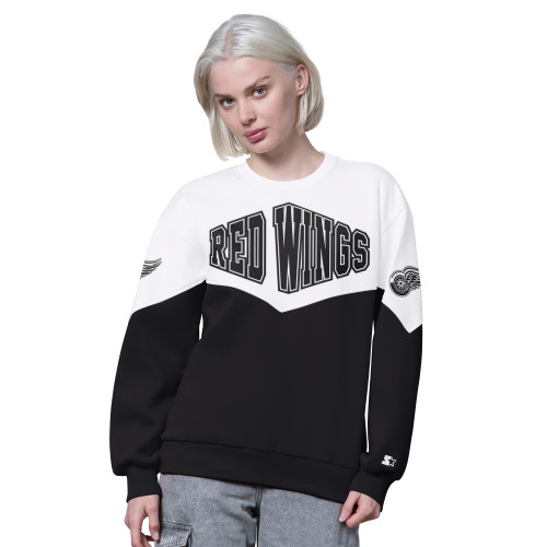 Detroit Red Wings Starter Ladies Clutch Hit Crewneck Sweatshirt